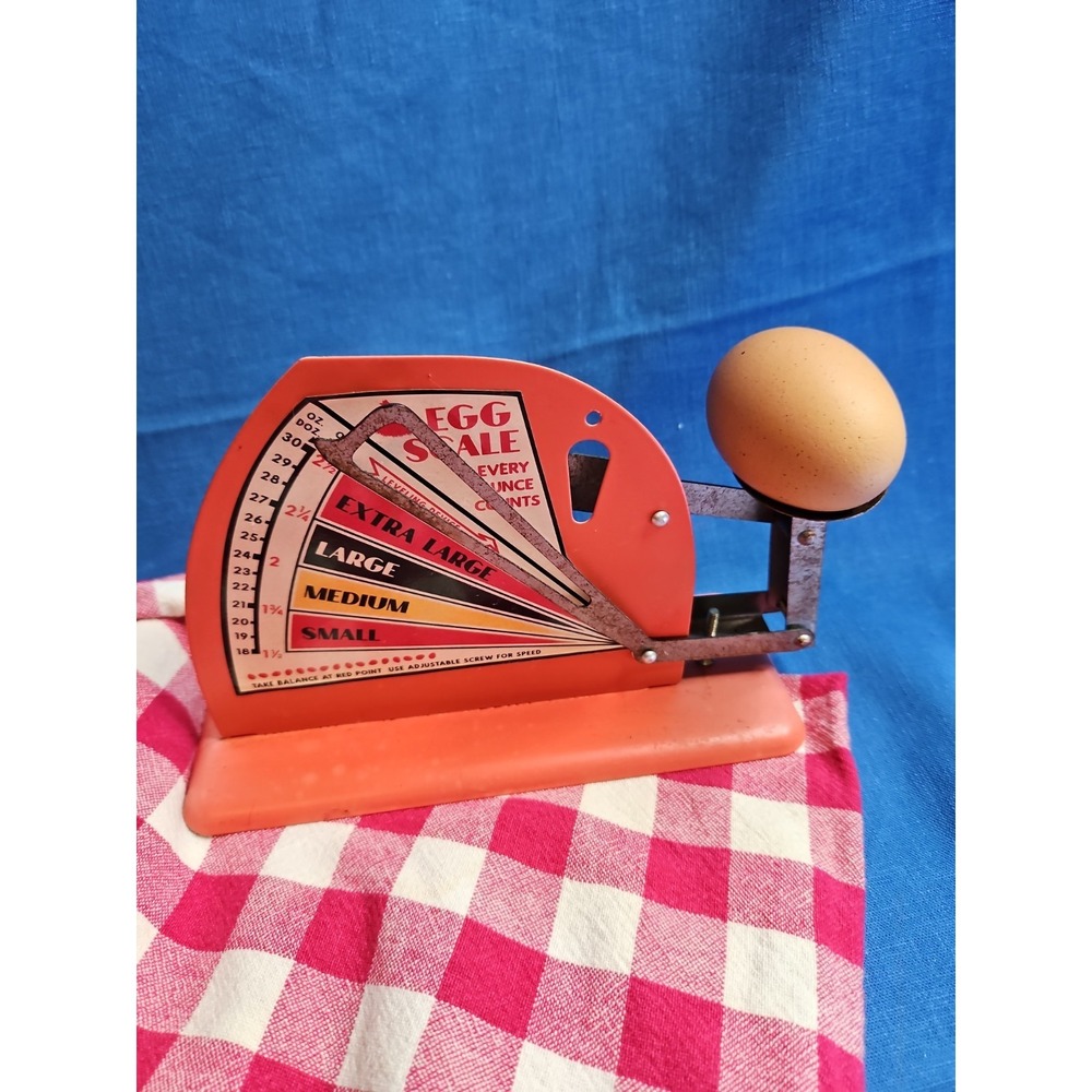 Vintage EGG SCALE Metal Farmhouse Chic Country Farm  Rustic Display Cottagecore